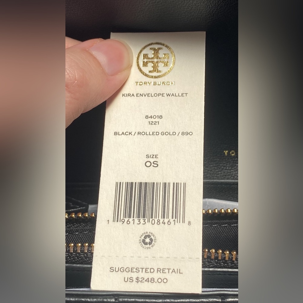 ⚡️NWT⚡️Tory Burch Kira Heirloom Quilted Envelope Wallet - Picture 12 of 13